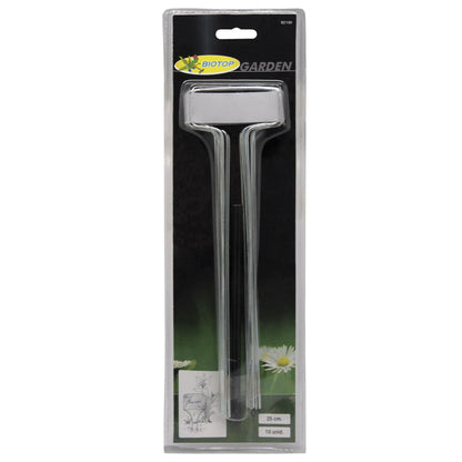 Étiquettes en zinc 25 cm Biotop – 10 unités + crayon pour potager et jardin
