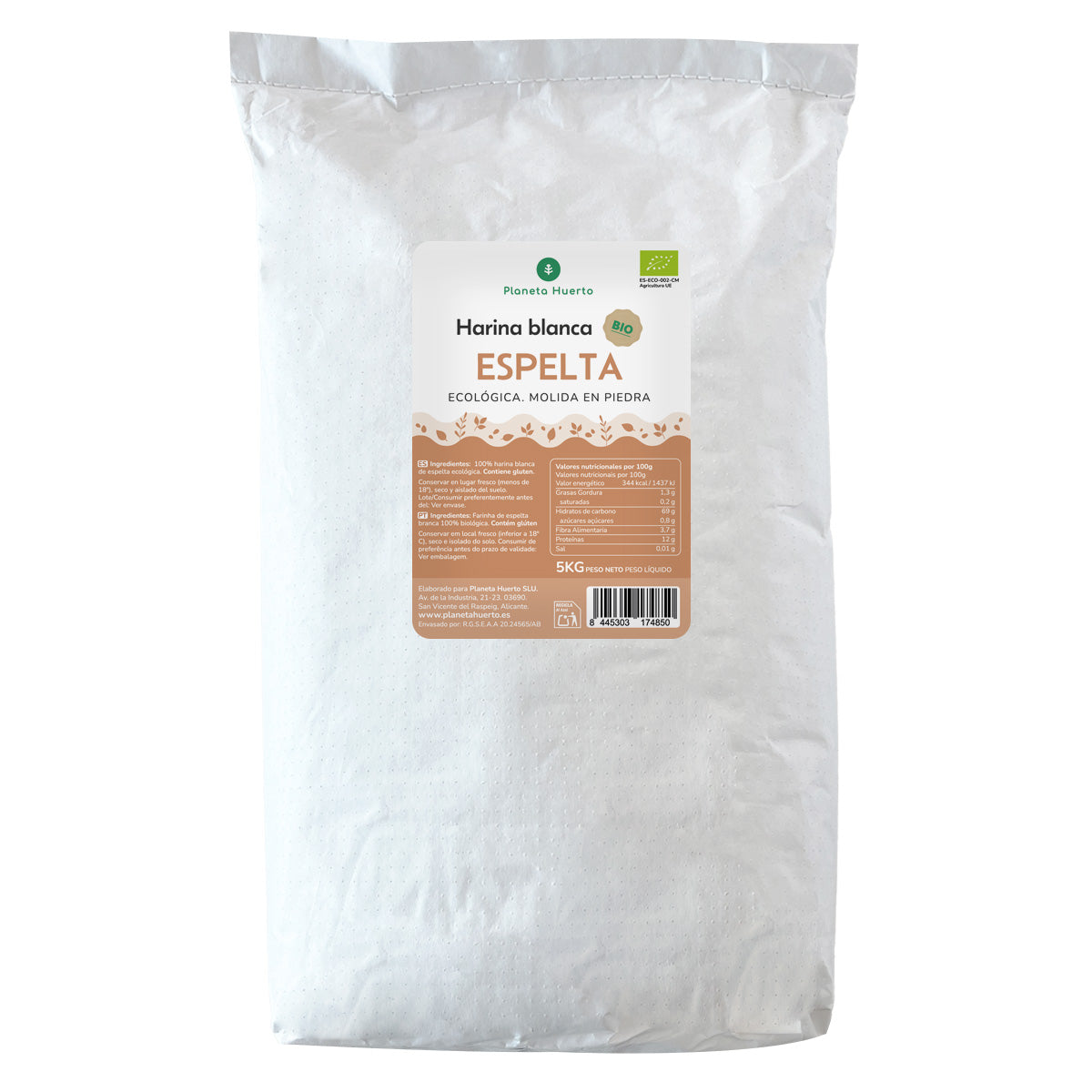 Vitt speltmjöl Eco Planeta Huerto 5 kg