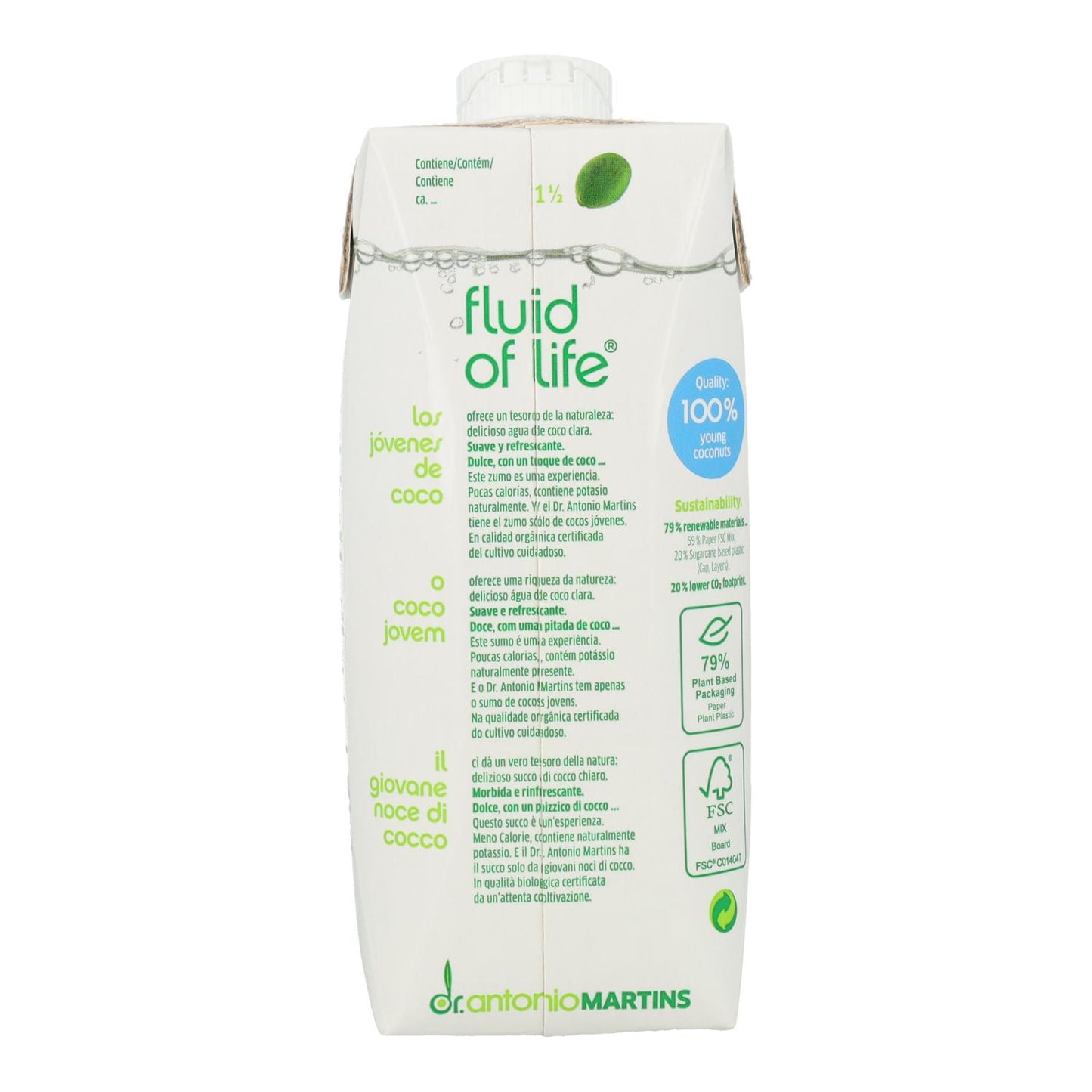 Dr. Martins Natural Coconut Water Drink 500 ml