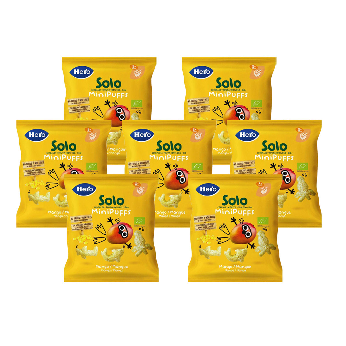 Pakket 7x Eco-mangosnacks 18 g-Hero Solo