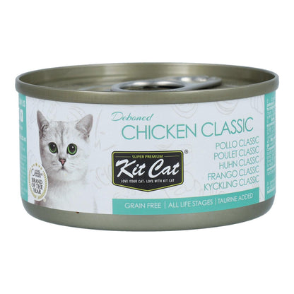 Kit Cat Dose Toppers – Huhn Classic 80 g Nassfutter für Katzen in Gelatine