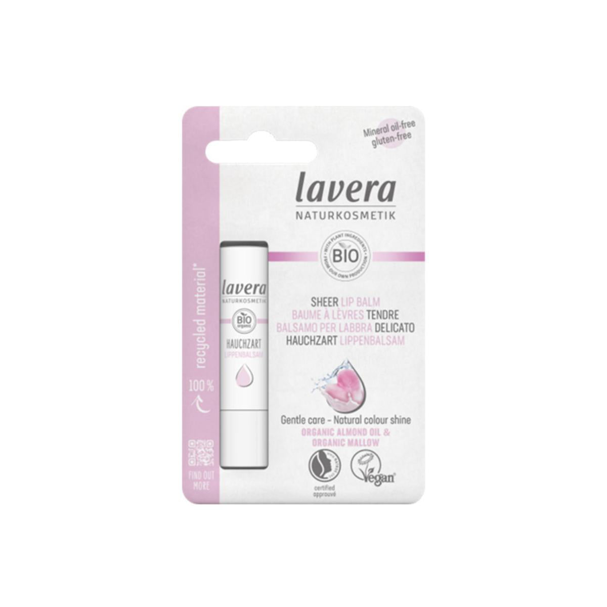 Baume à lèvres rose Lavera 4,5 g