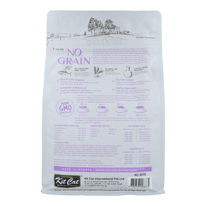 Kit Cat No Grain Cat Food – Thunfisch & Lachs 1 kg Natürliches Katzenfutter