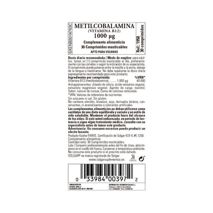Vitamin B12 Methylcobalamin, 30 sublinguale Tabletten à 1000 μg