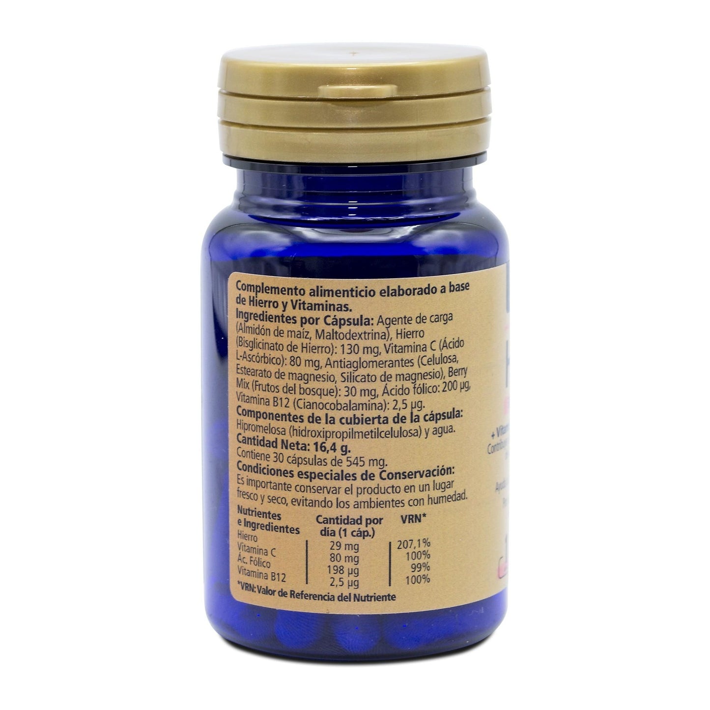 Ferro+Vitamina C+Acido folico+ Vitamina B12 SANON 30 capsule vegetali da 545 mg