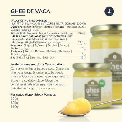 Ghee mantequilla clarificada ECO Planeta Huerto 500 g