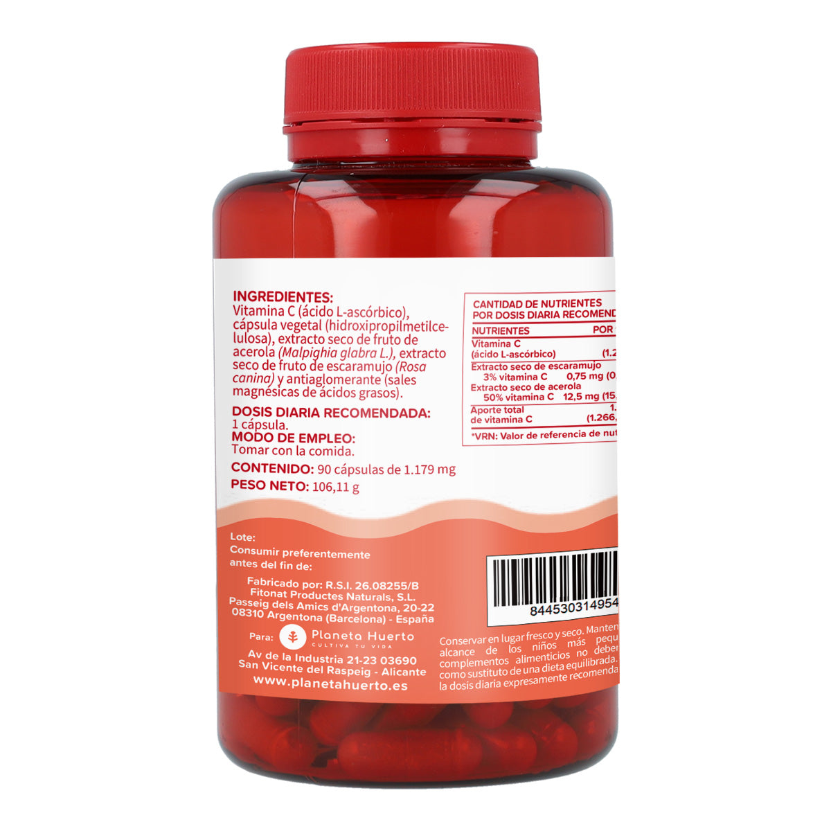 Vitamine C 1000 mg Planeta Huerto 90 plantaardige capsules