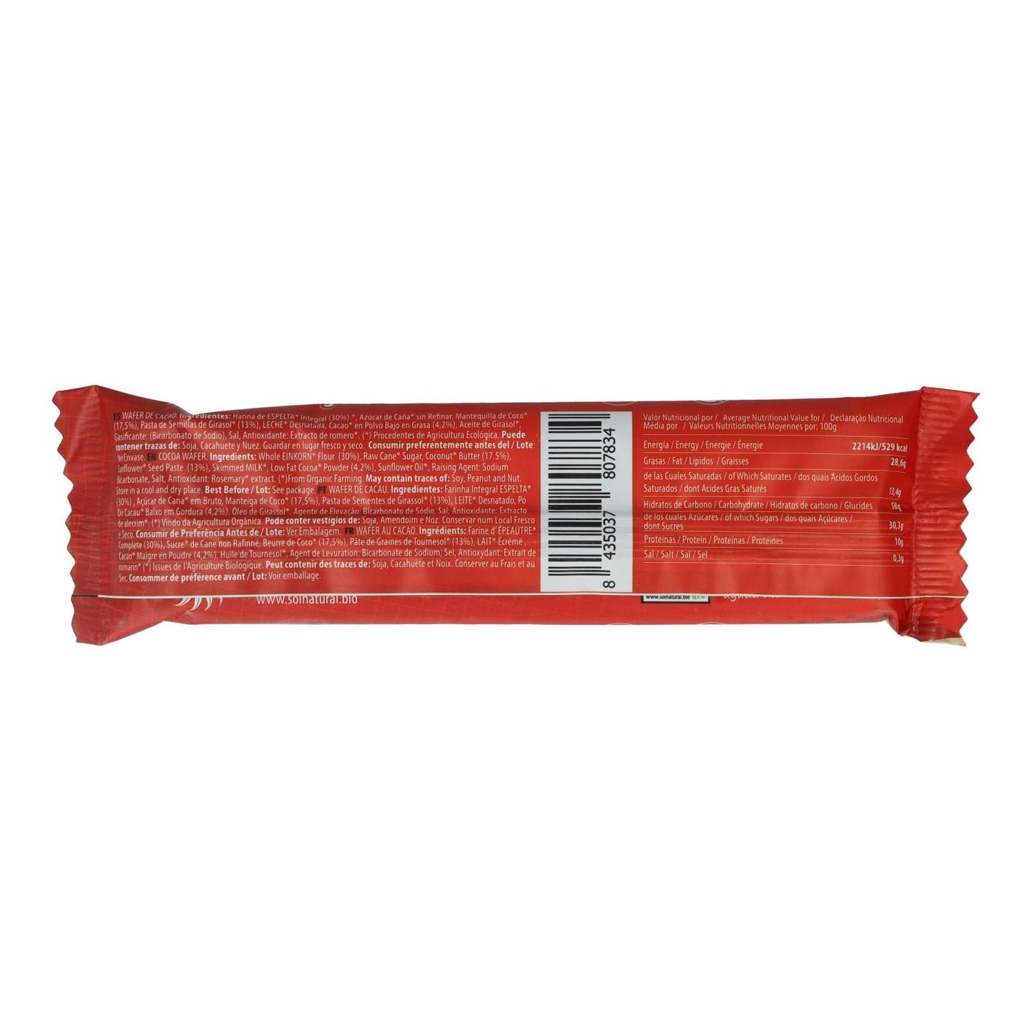 Wha Feel snack di farro e cacao biologico Sol Natural 30 g
