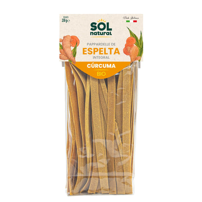 Makaron pełnoziarnisty z kaszą orkiszową i kurkumą BIO Sol Natural 250 g