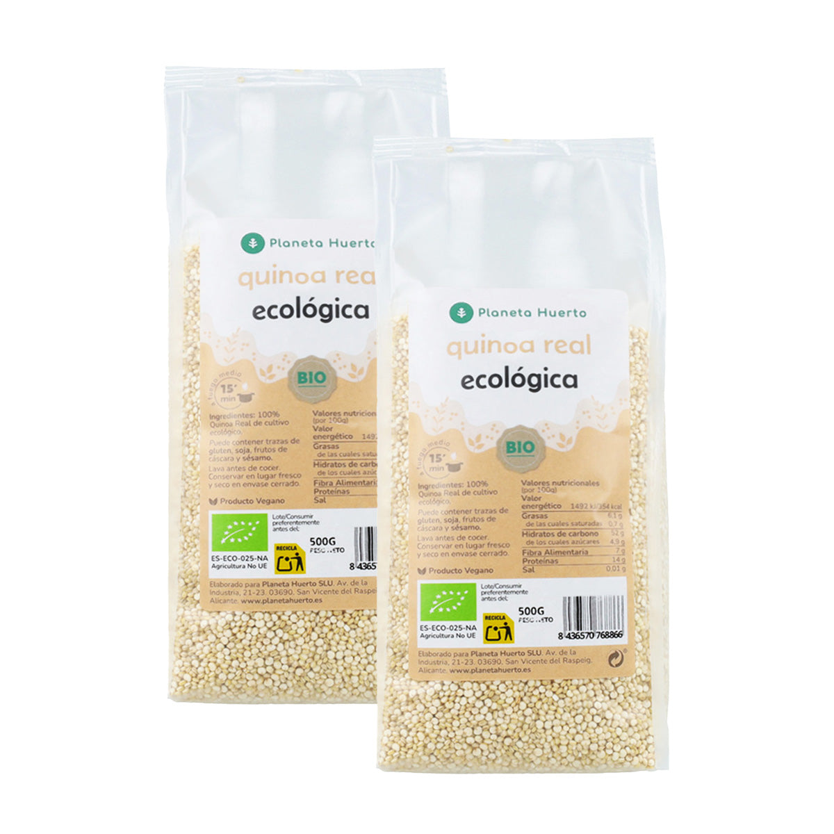 Opakowanie 2x Prawdziwa Quinoa ECO Planeta Huerto 500 g