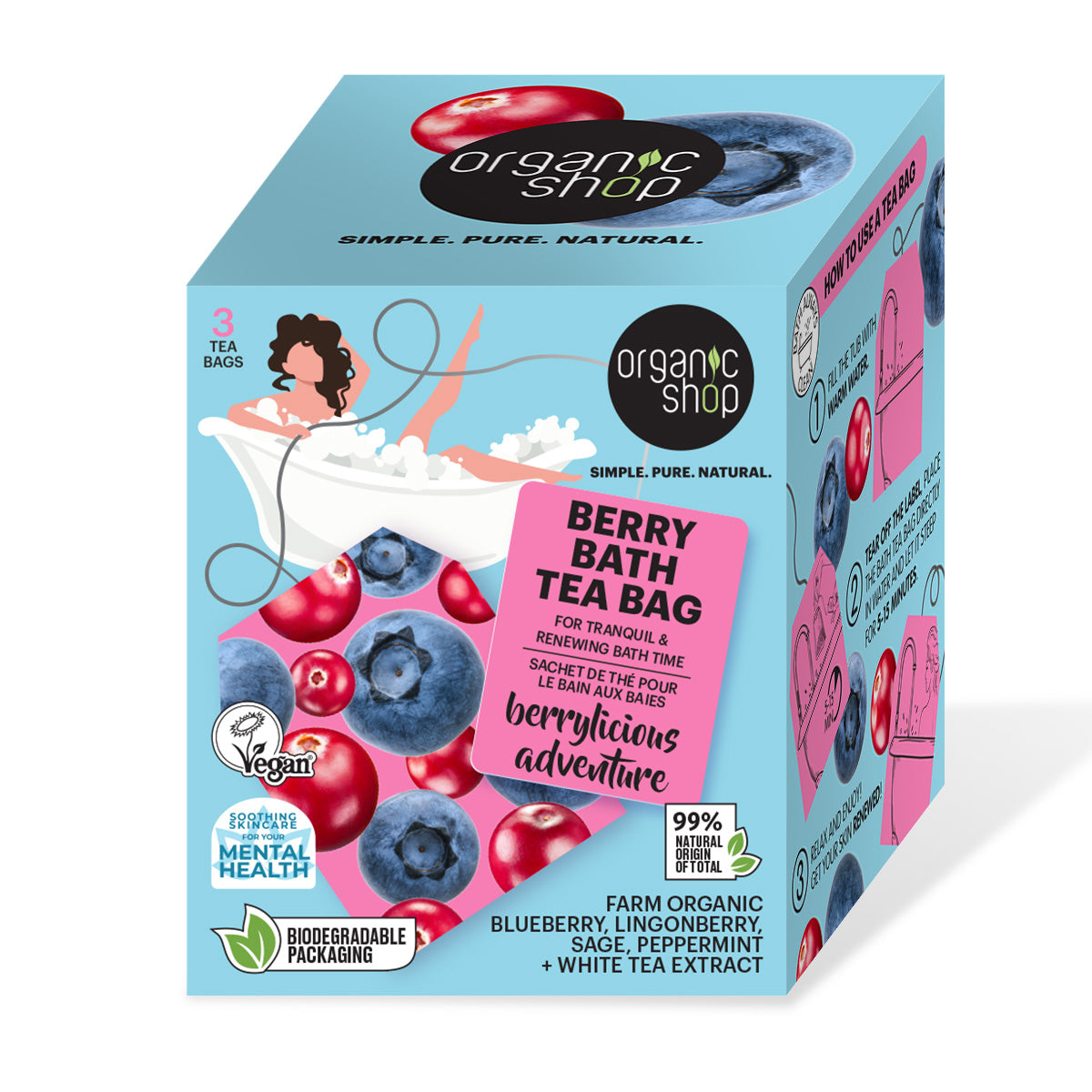 Bustine da bagno alle bacche «BERRYLICIOUS ADVENTURE», Organic Shop