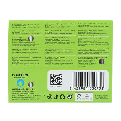 Cotons-tiges ECO et bâtonnets en papier Masmi 200 unités