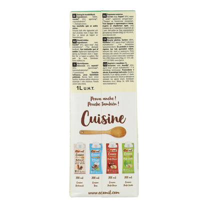 6-pack ekologisk mandeldryck sötad med agave EcoMil 1 l