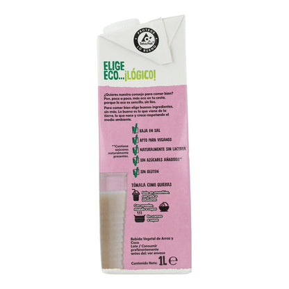 Bio-Pflanzendrink aus Reis und Kokosnuss ohne Zuckerzusatz, 1 l Ecocesta