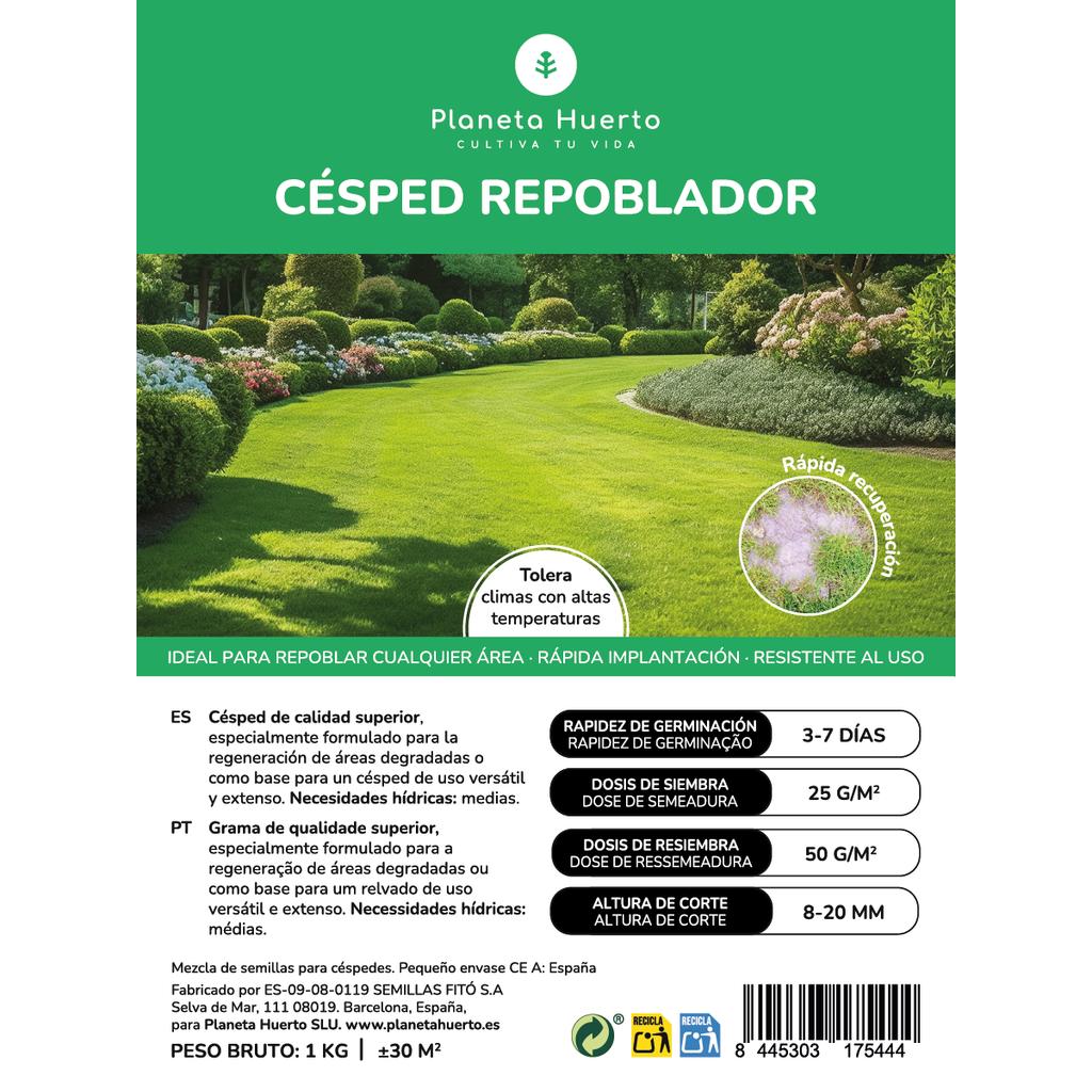 Graines de gazon de repeuplement Planeta Huerto 1 kg