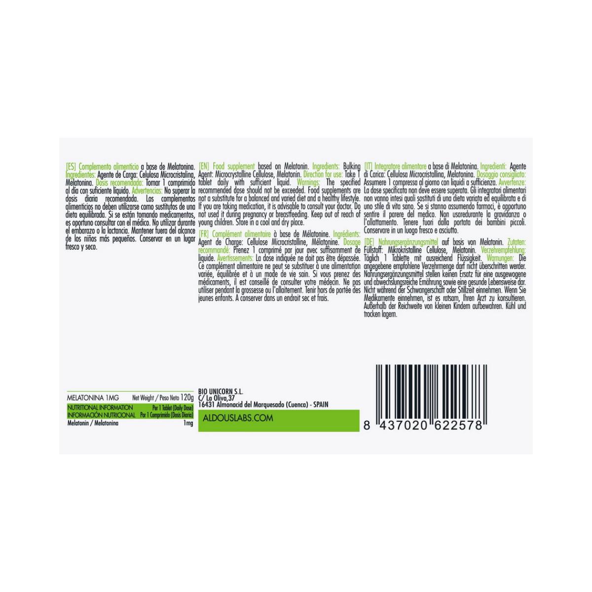 Ren melatonin, 500 tabletter Aldous Labs