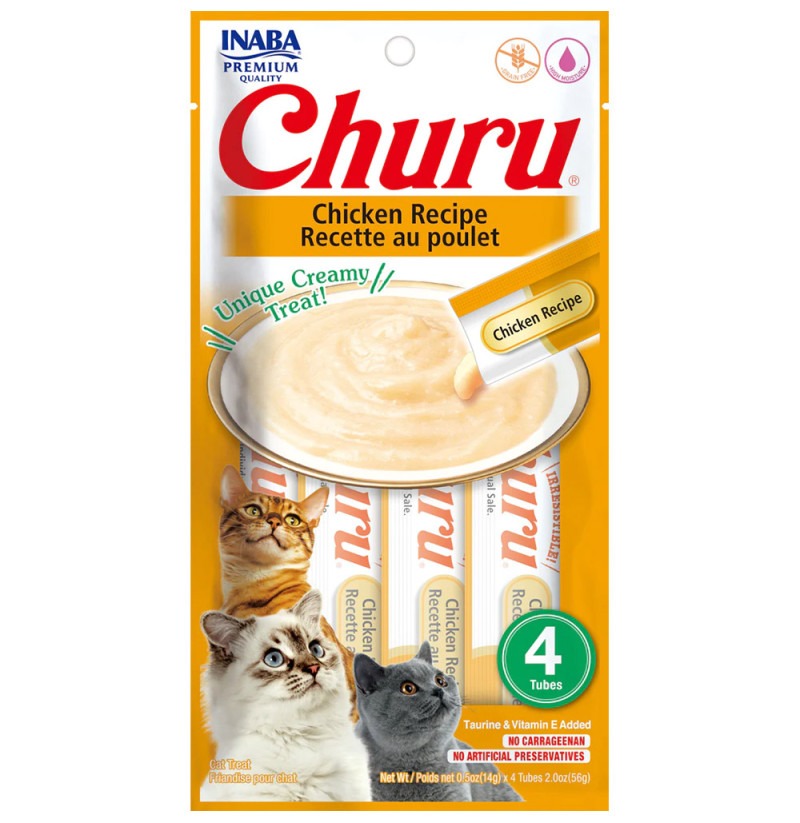 Churu chicken recipe Creamy snack for cats 4 x 14 g