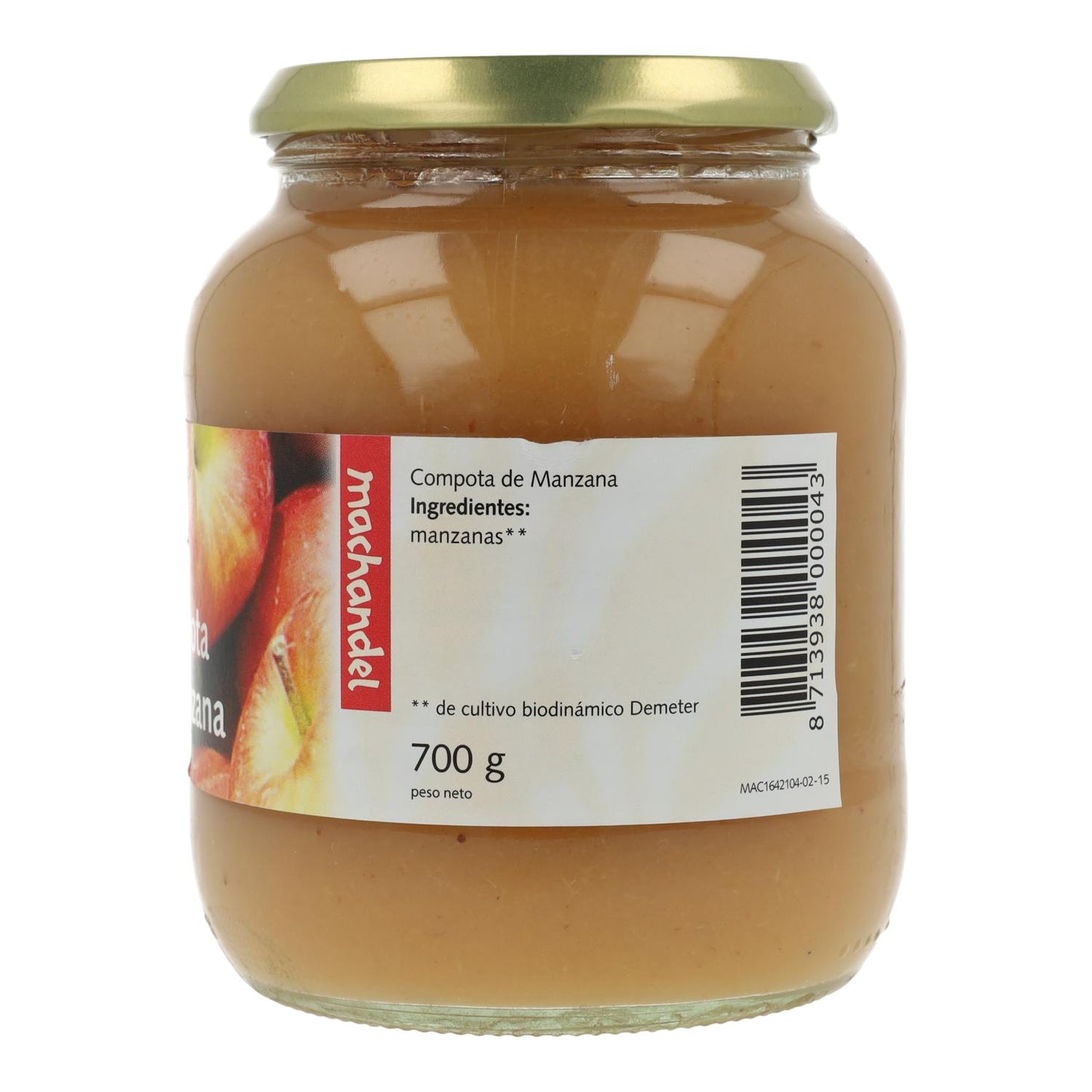 Compote de pommes bio Machandel 700 g