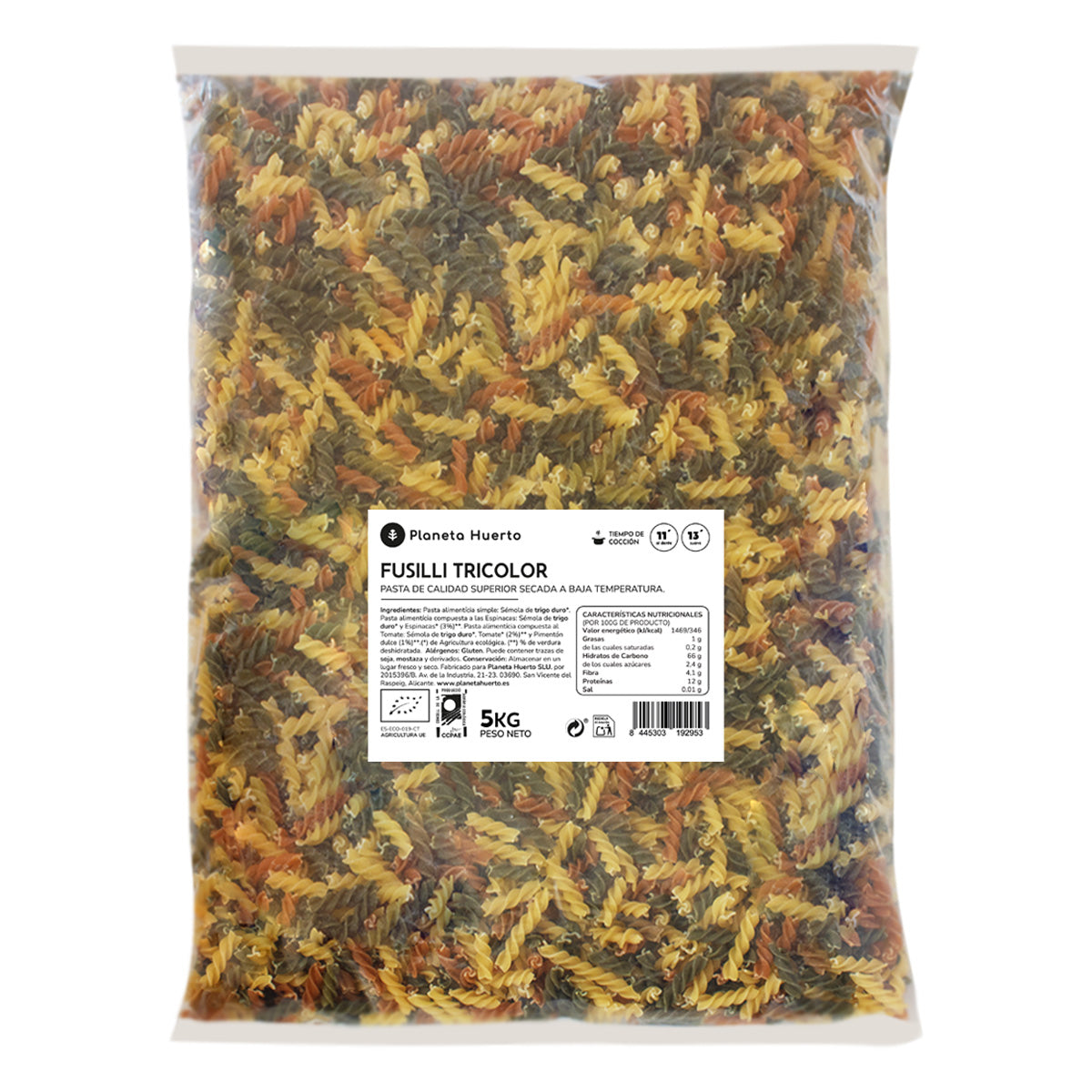 ECO Planeta Huerto Fusilli Tricolore 5 Kg