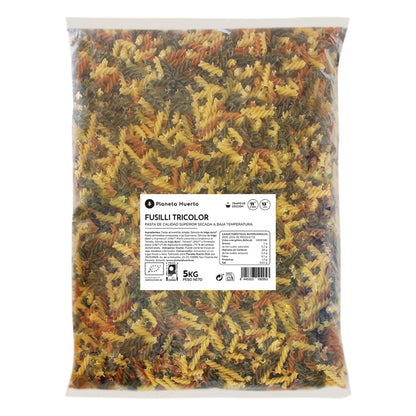 Trójkolorowy makaron fusilli ECO Planeta Huerto 5 kg