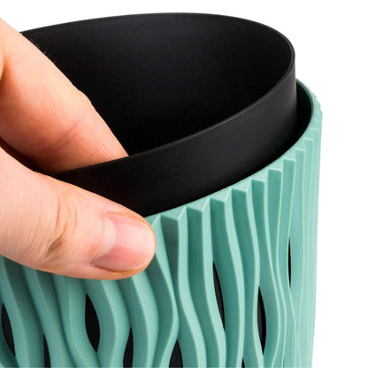 Maceta Duna con inserto turquesa D 16 x 14