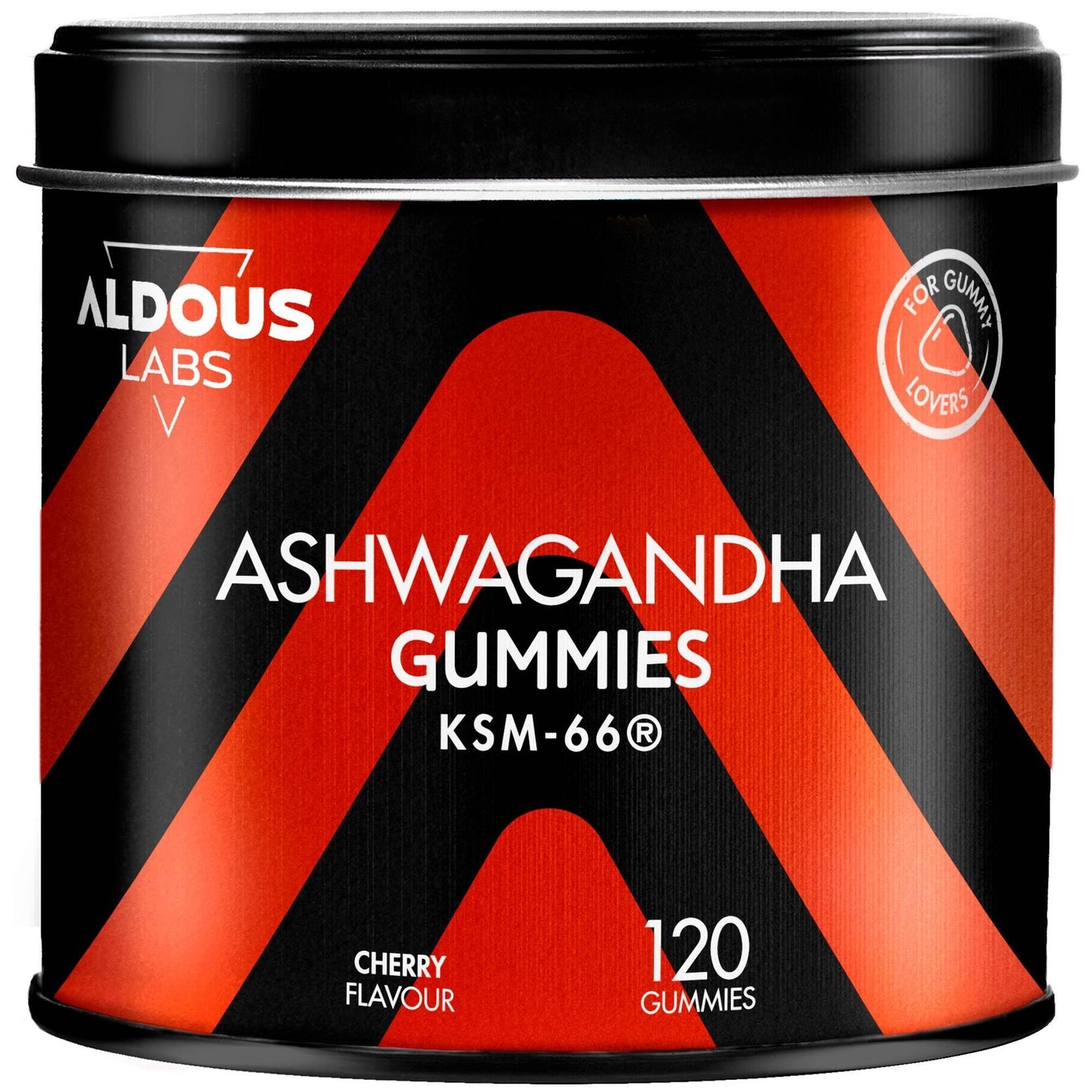 Ashwagandha en gommes à mâcher saveur cerise Aldous Bio 120 gommes
