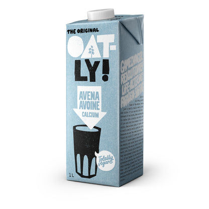 Lot de 6 boissons à l'avoine enrichies en calcium, Oatly, 1 L