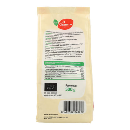 Lot de 2 paquets de farine de sarrasin biologique El Granero, 1 kg chacun