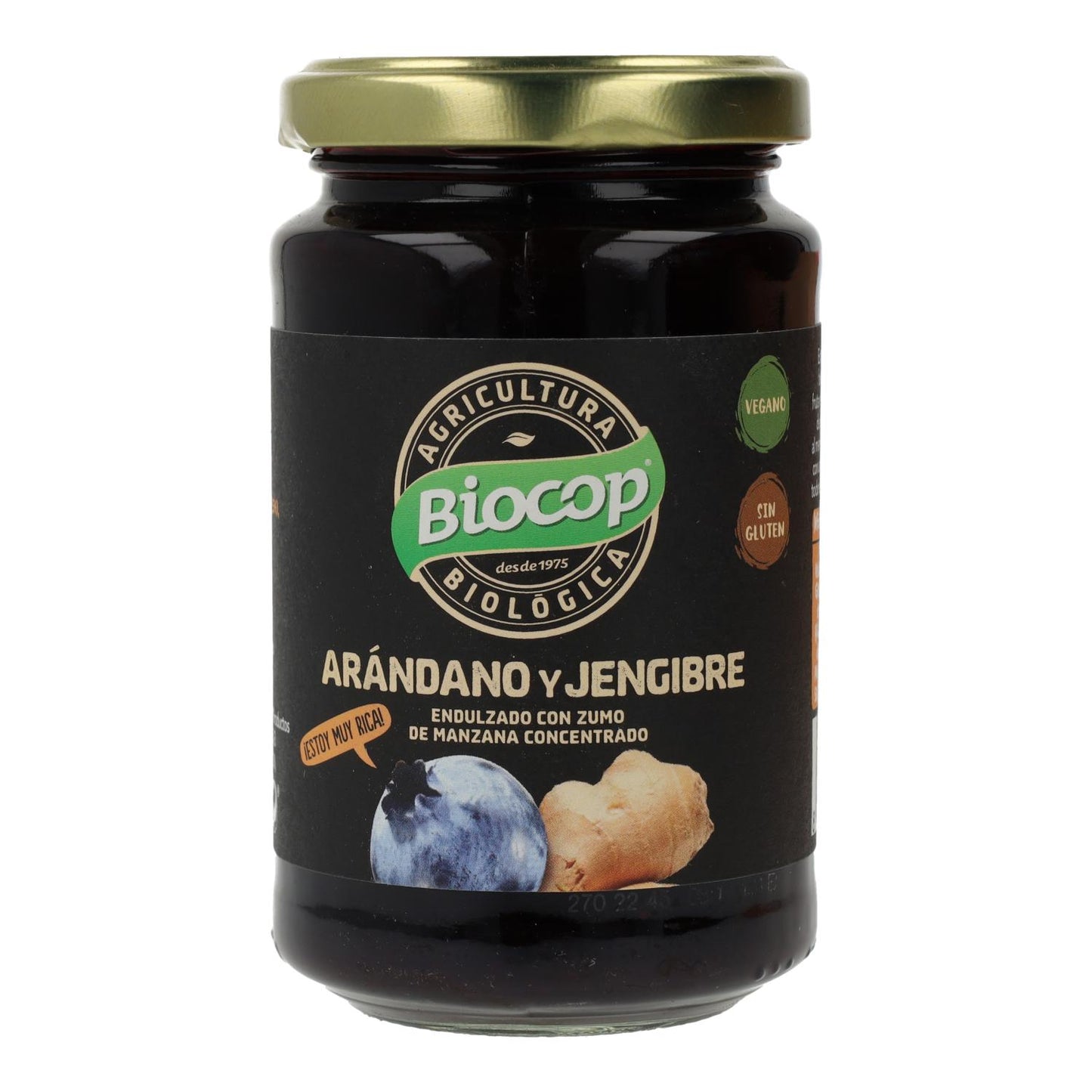 Compote de myrtilles et gingembre BIO Biocop 265 g