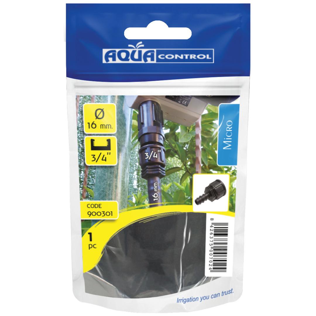 Adapter z gwintem wewnętrznym Aqua Control 3/4" x 16 mm