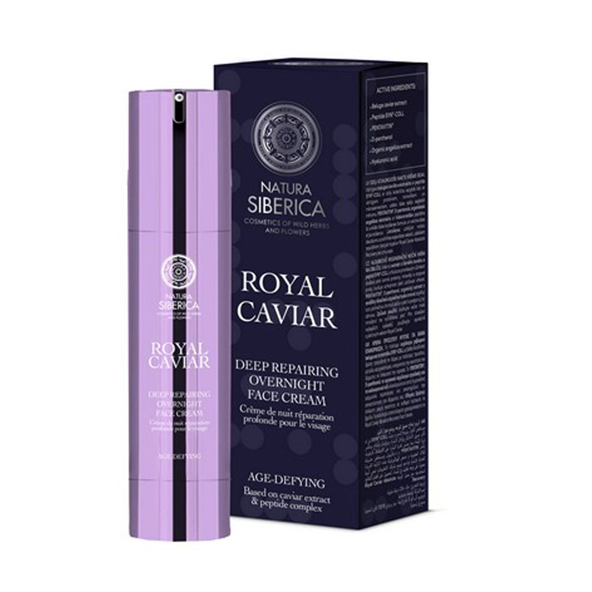 Royal caviar Nachtcrème voor diepgaande herstelling, Natura siberica, 50 ml