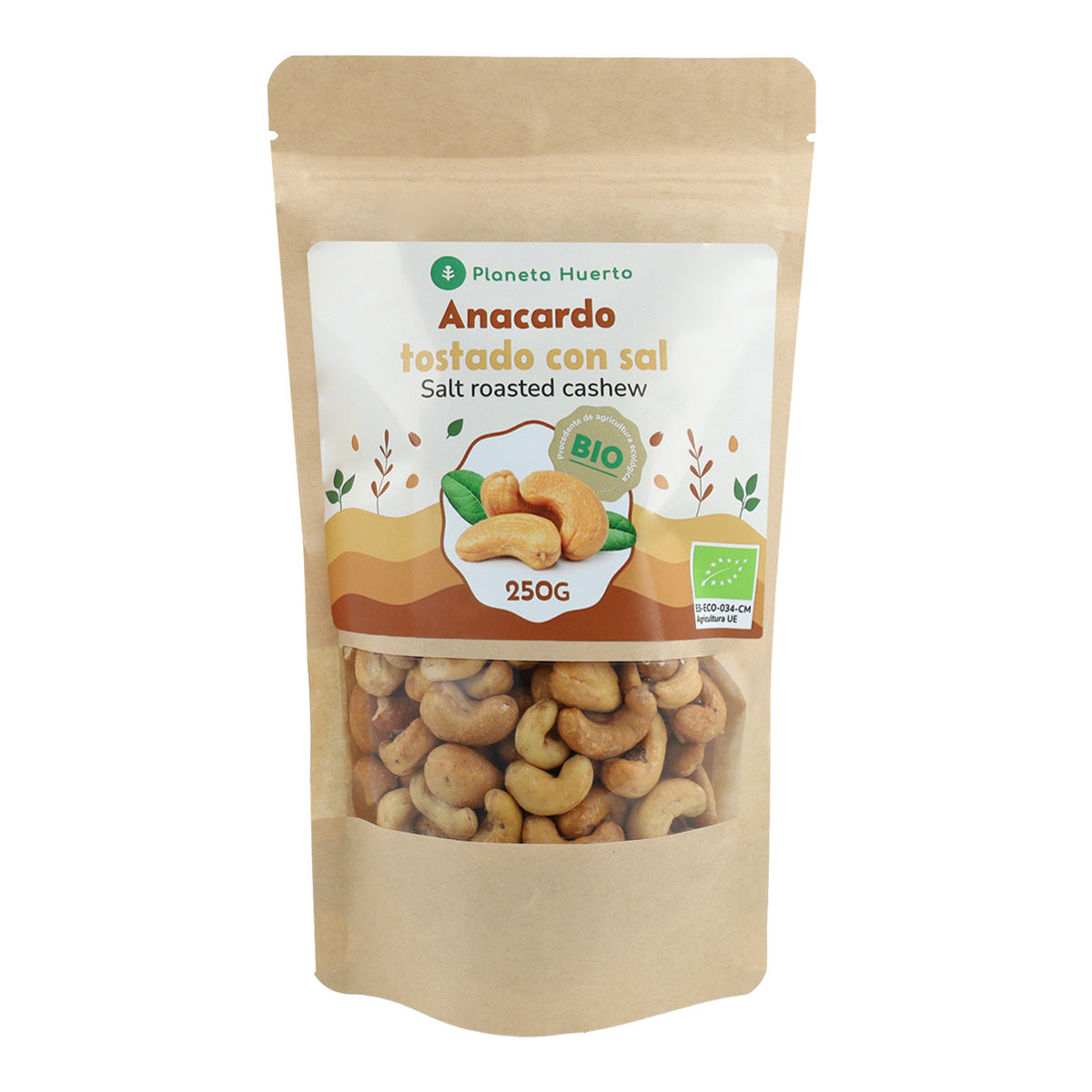 Roasted and salted cashew nuts ECO Planeta Huerto 250 g