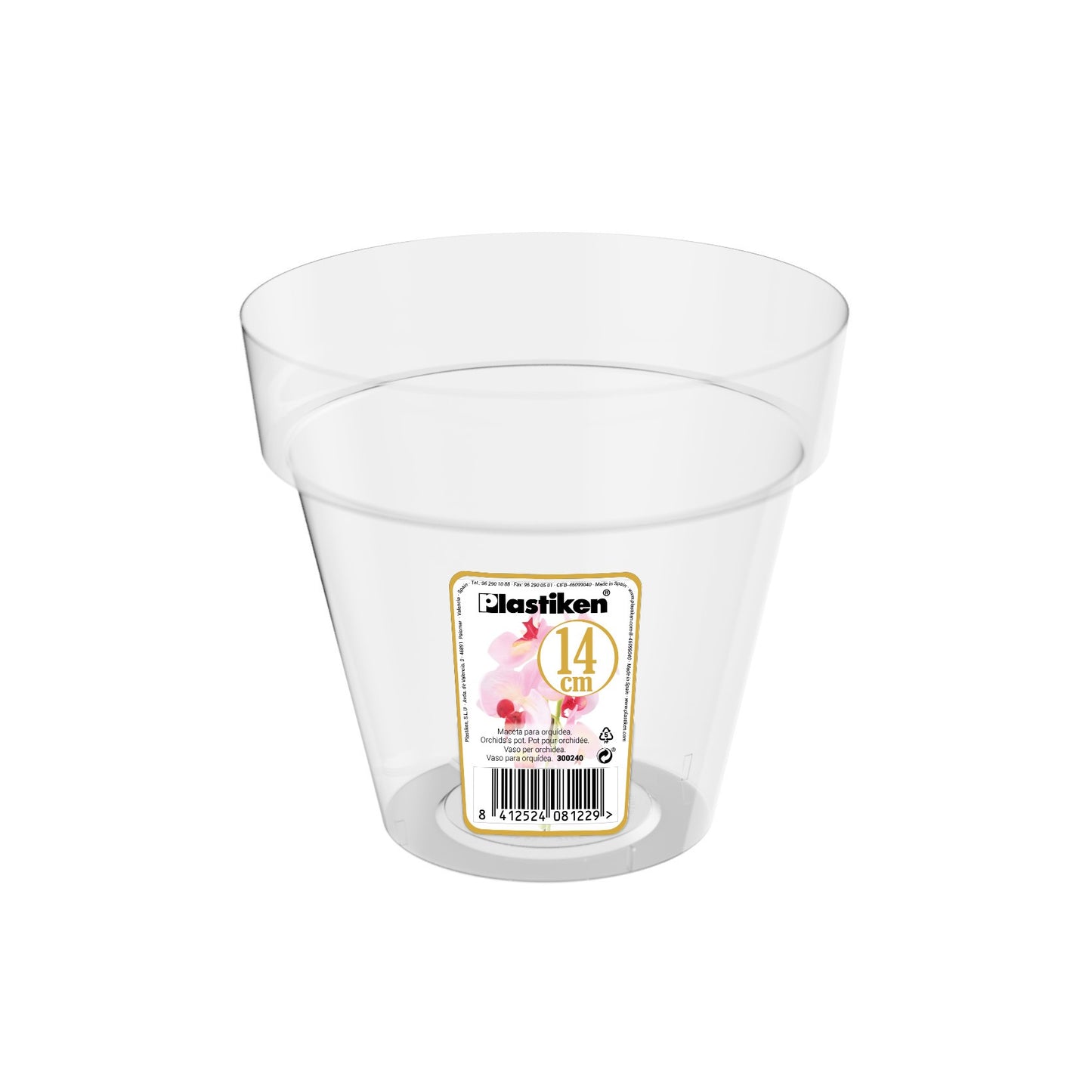 Tes Transparent Orchid Pot ⌀18