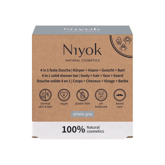 Nettoyant corporel 4 en 1 Athelic Grey Niyok 80 g