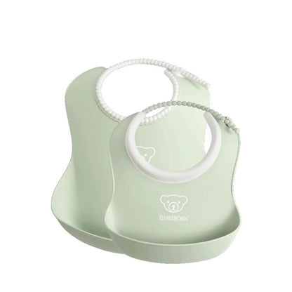 Set of 2 bibs in pastel blue