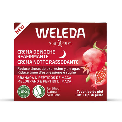 Verstevigende nachtcrème met granaatappel en maca-peptiden Weleda 40 ml
