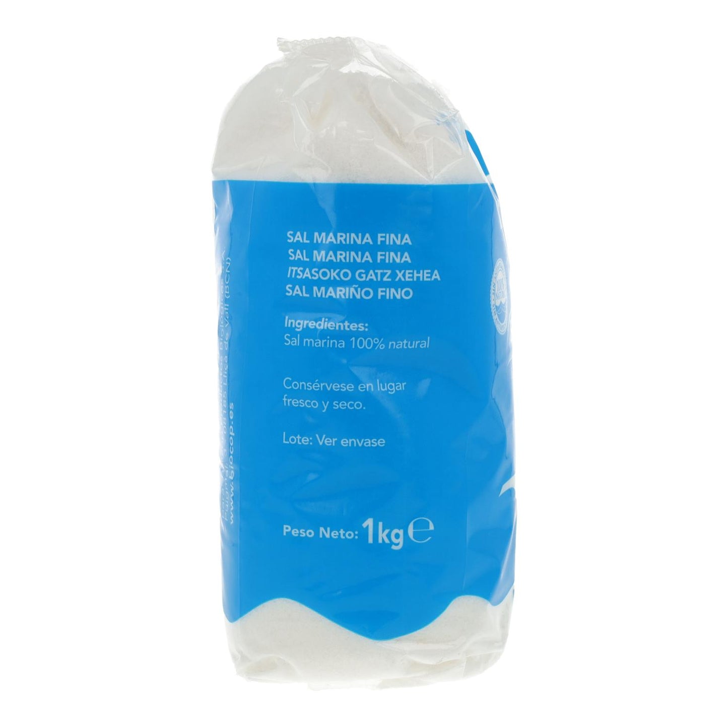 Pack of 2x Fine Atlantic sea salt, Biocop, 1 kg