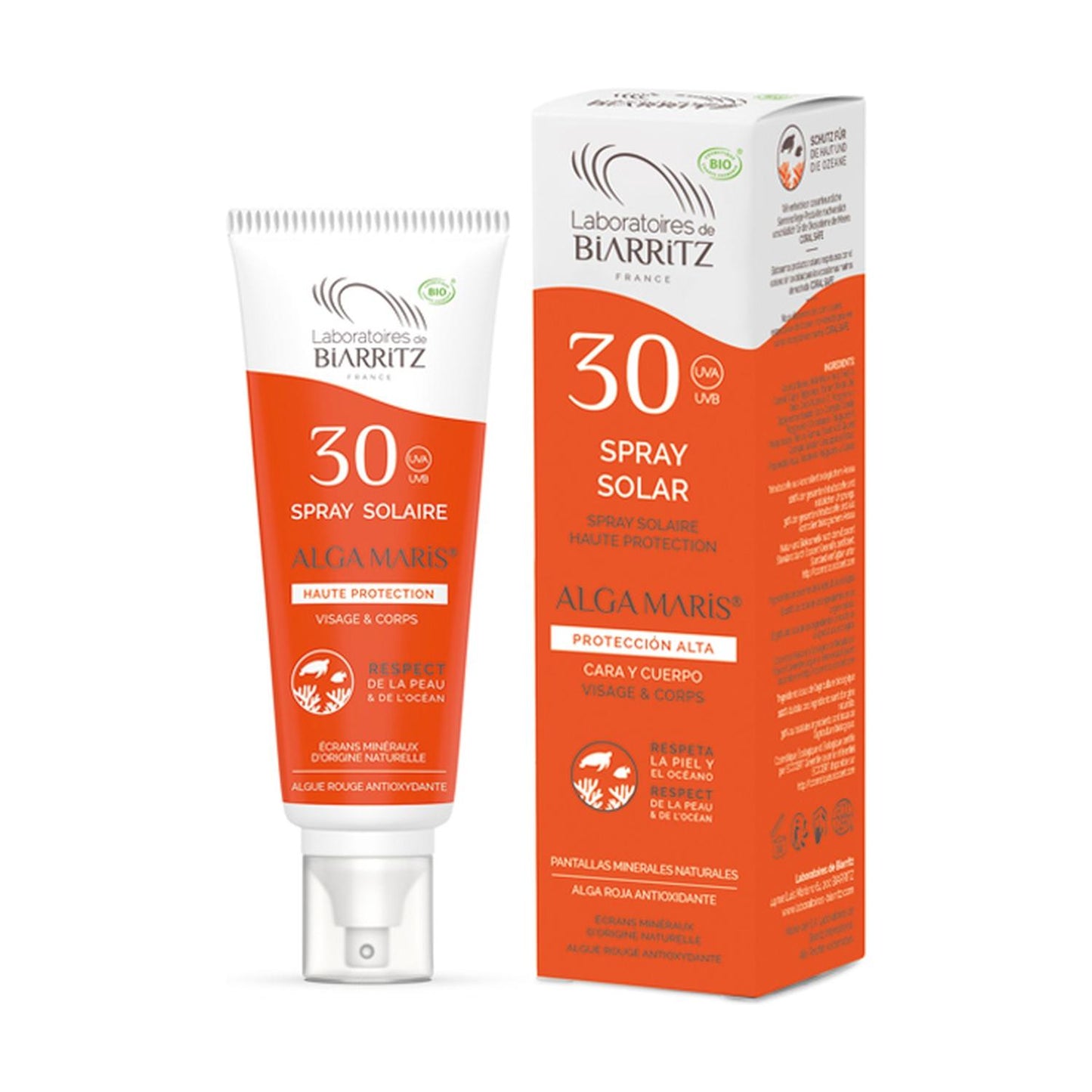Solsprut för ansikte och kropp SPF 30 Algas Maris 100 ml
