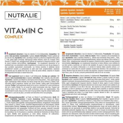 Nutralie Vitamin C 1000 mg Rosehip + Vitamin C Antioxidant 180 capsules