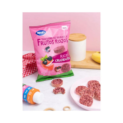 Confezione da 7 fette di riso e frutti rossi senza glutine 40 g-Hero Kids
