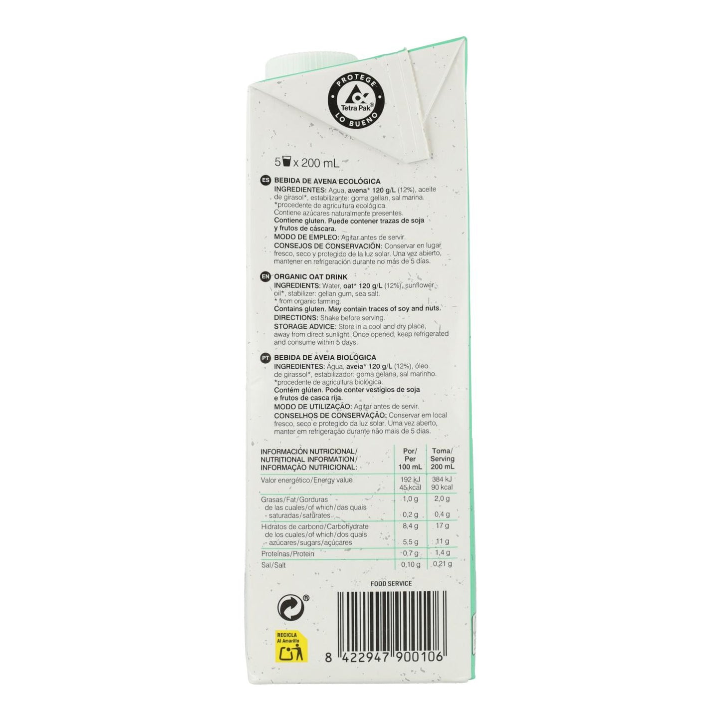 Boisson à l'avoine Soria Natural 1 L