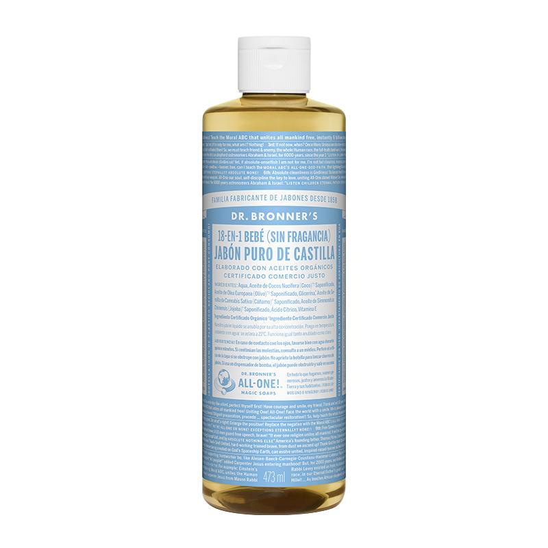 Sapone neutro senza profumo BIO Dr. Bronners 475 ml