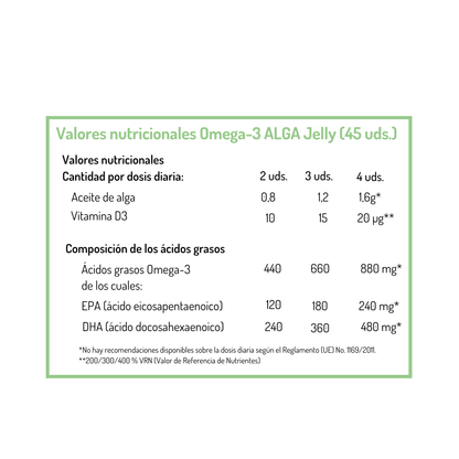Omega-3 ALGA Jelly NORSAN 45 Gummibärchen