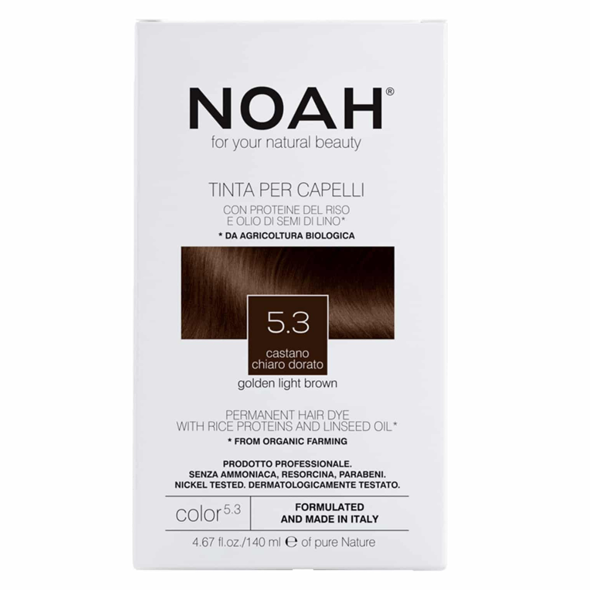 Teinture capillaire châtain doré Noah 140 ml (5,3)