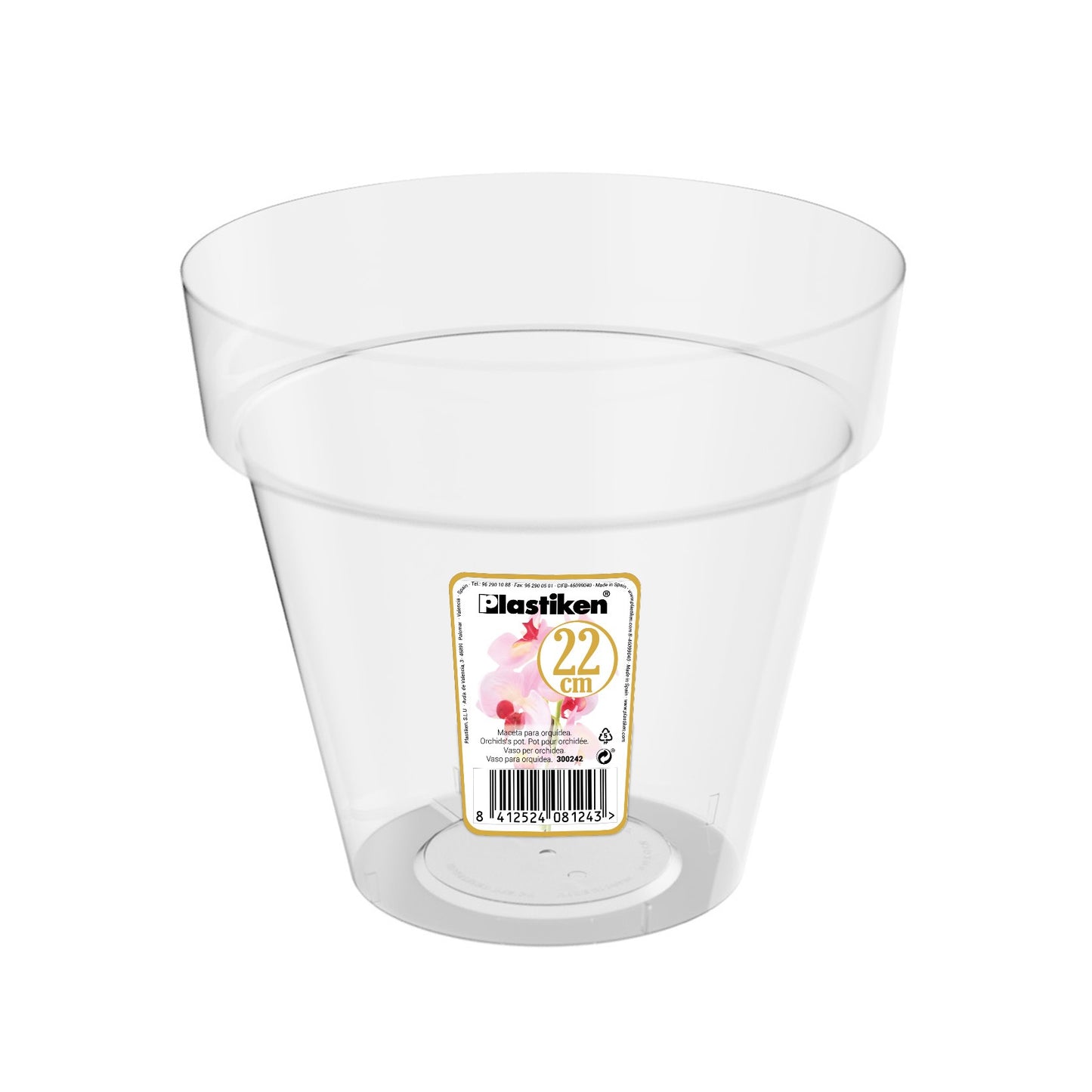 Tes Transparent Orchid Pot ⌀18
