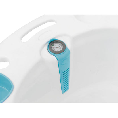 Olmitos blue anatomical bath tub with stand