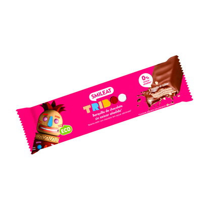 Barquette de gaufrettes enrobées de chocolat ECO Smileat 40 g