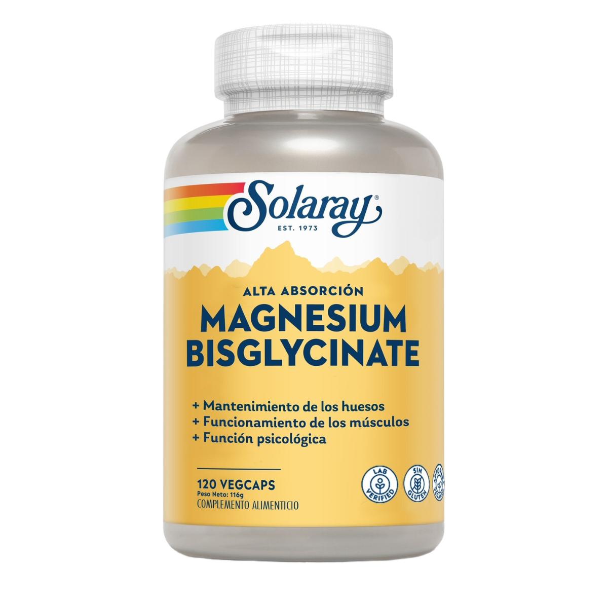 Bisglycinat magnesium 120 vegetabiliska kapslar