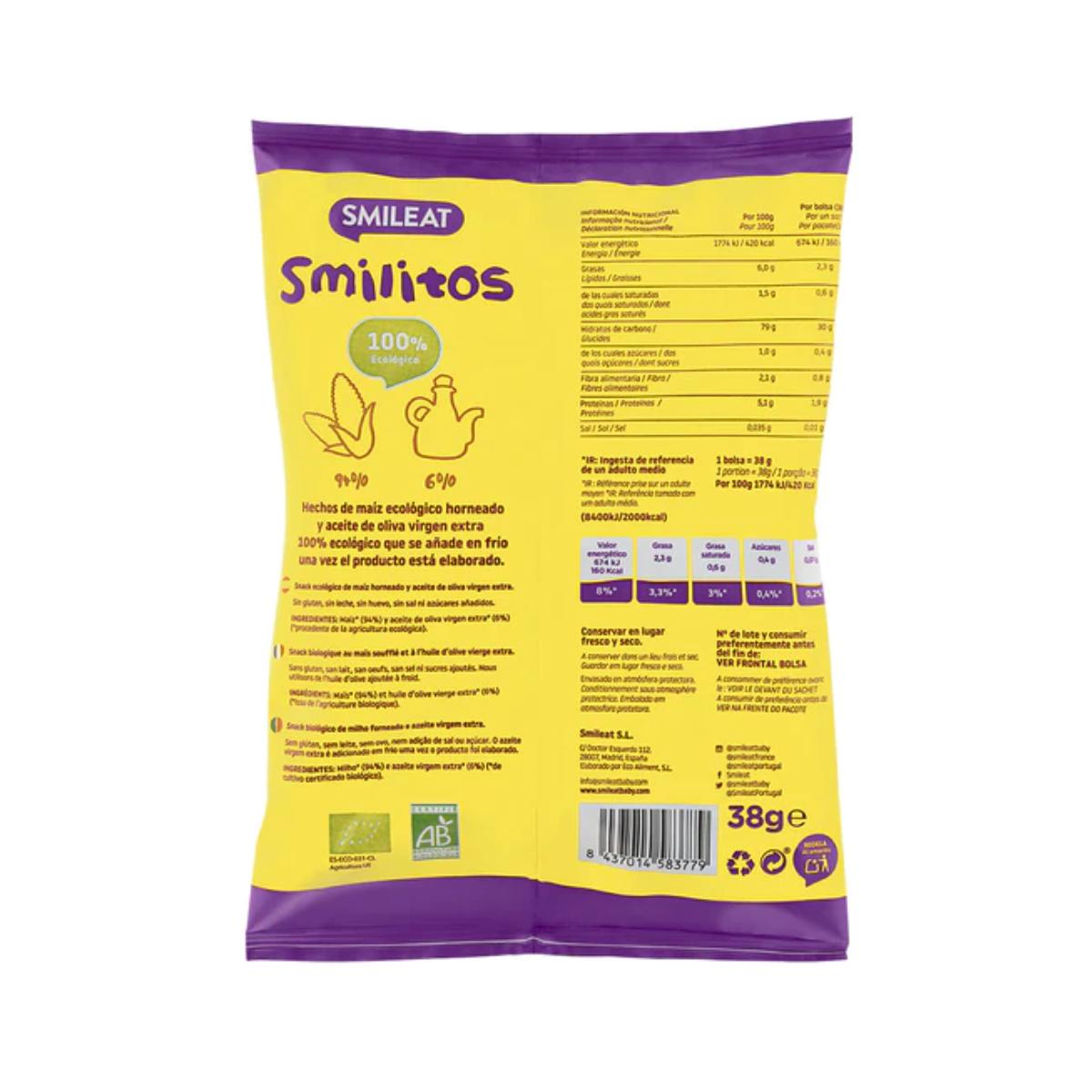 Smilitos, vermicelles de maïs bio Smileat 38 g