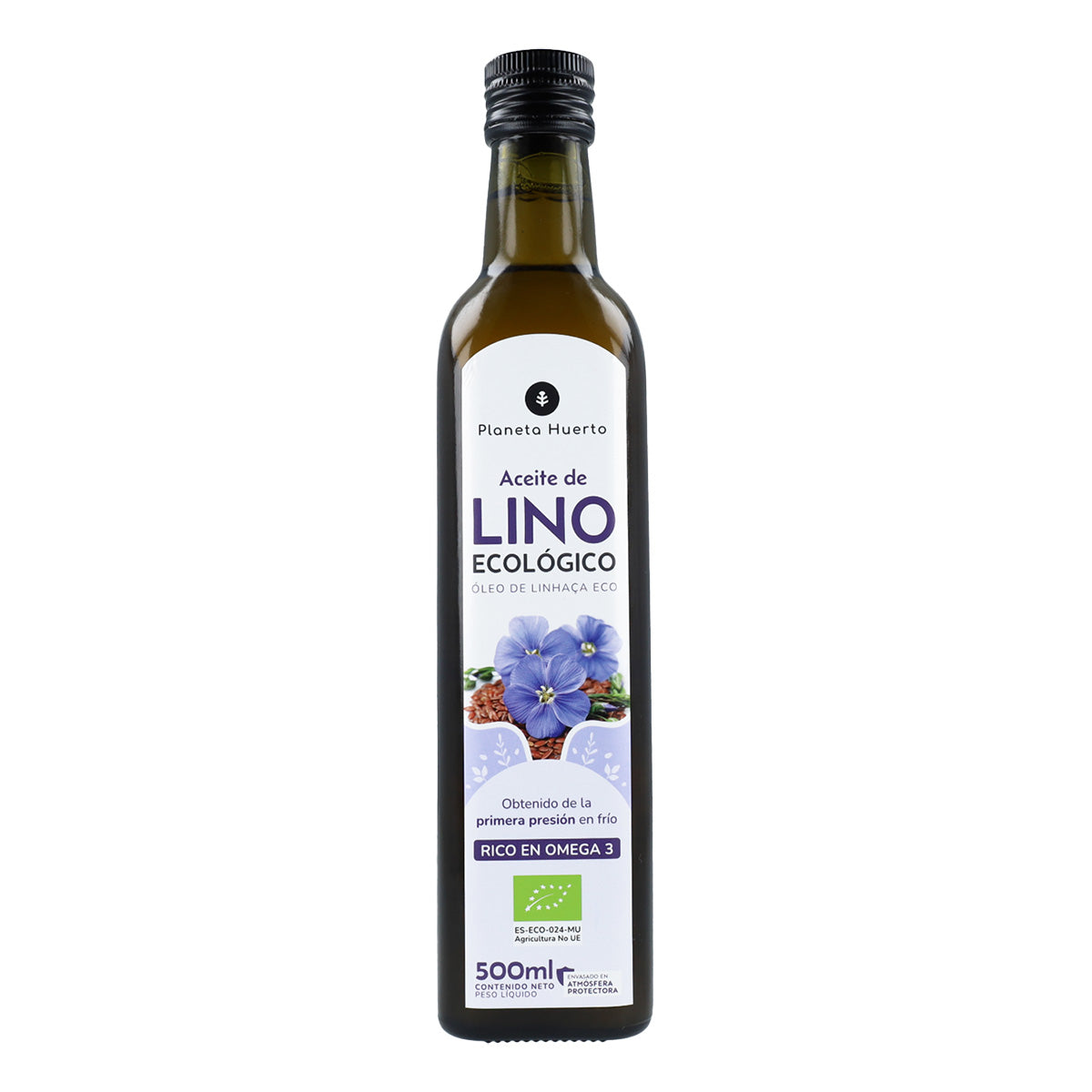 Zestaw 3x olej lniany tłoczony na zimno ECO Planeta Huerto 500 ml